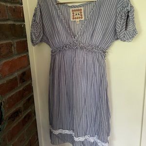 Chelsea and Violet blue and white stripped dress : size small